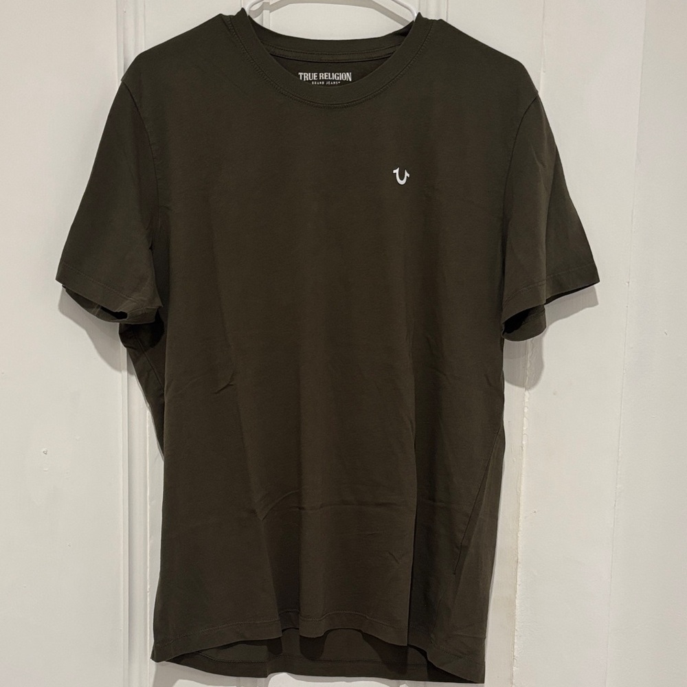 True Religion Buddha Logo Olive Green Tee